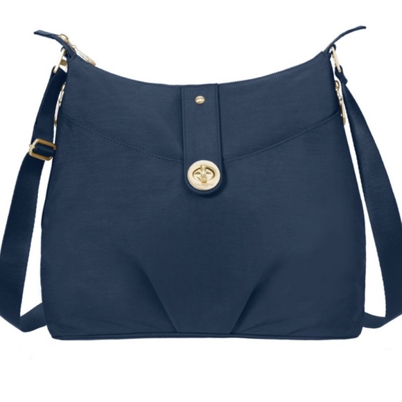 Baggallini Handbags - NWOT Baggallini Navy Crossbody Shoulder Bag with Turn-Lock Closure and Pouch